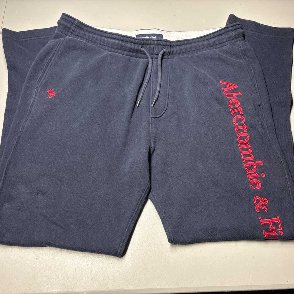 Vintage Abercrombie and Fitch Soft A&F Essentials Joggers XL Embroidered